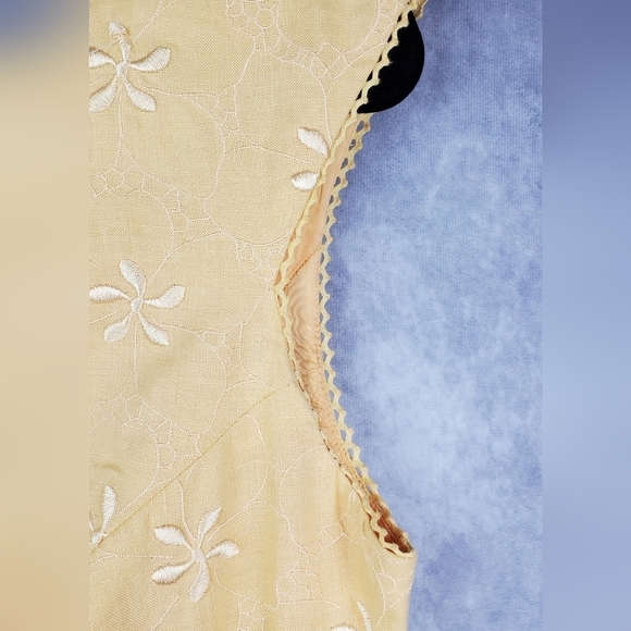 TALBOTS‎ Linen Yellow summer Women's Dress Size 10 - Picture 2 of 14
